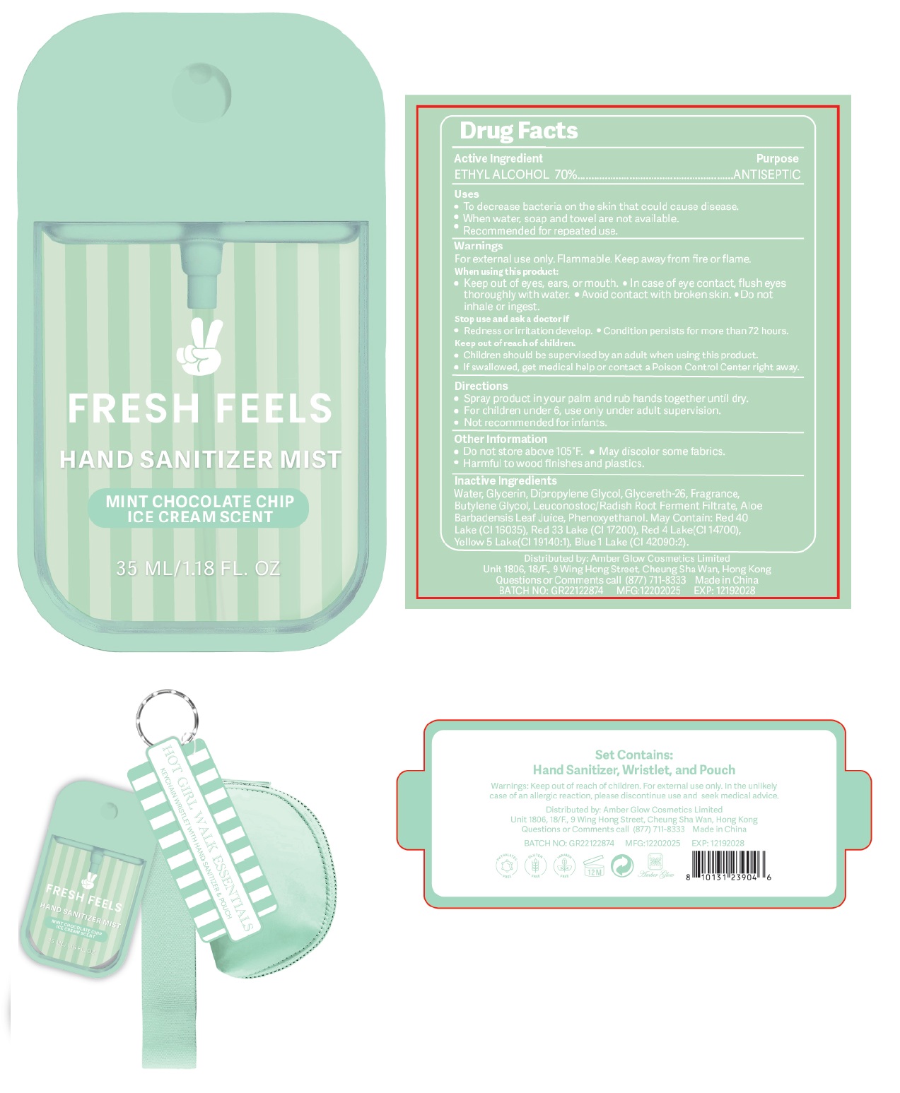 Pill image for Fresh Feels Hand Sanitizer Mist Mint Chocolate Chip Ice Cream Scent