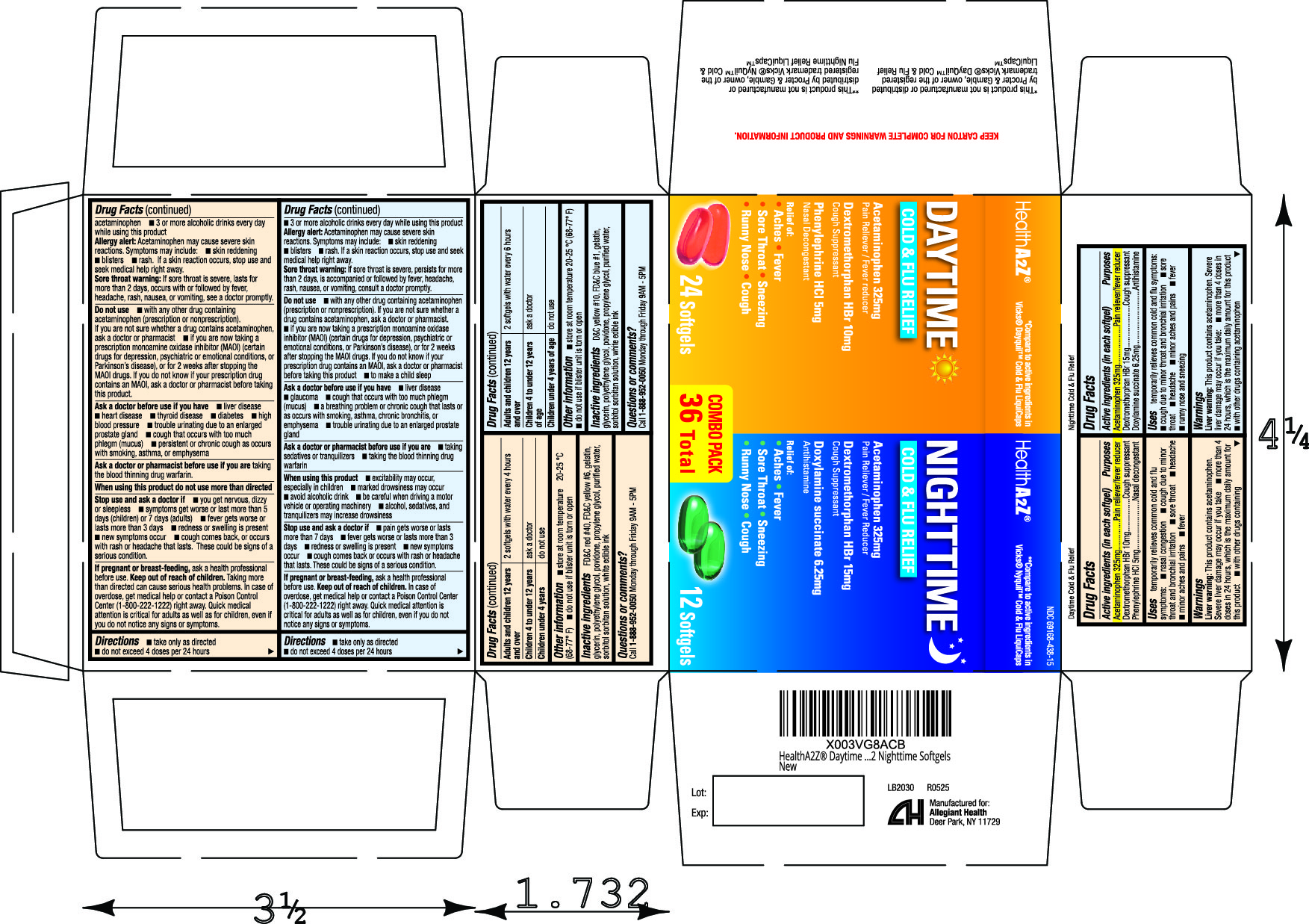 Pill image for 438 - Daytime Nighttime Cold And Flu