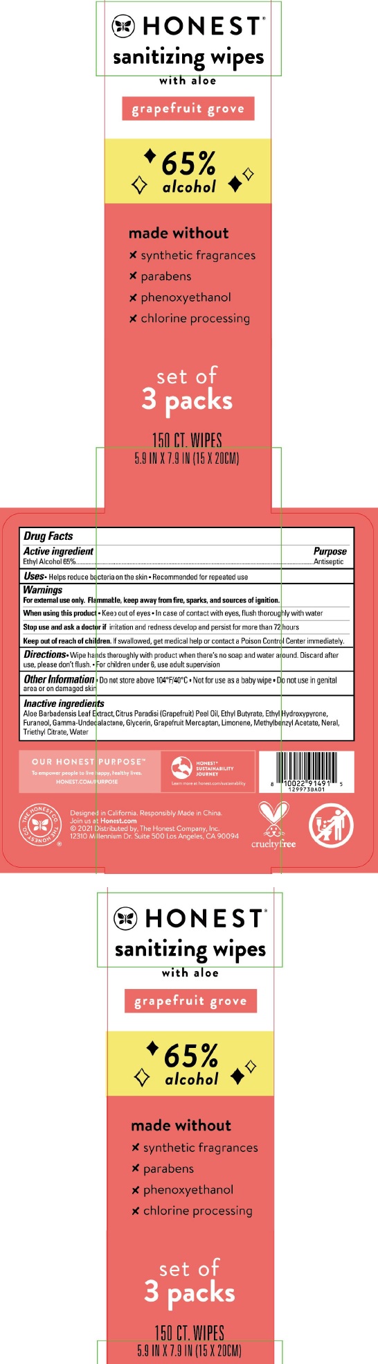 Pill image for sanitizing wipes with aloe grapefruit grove