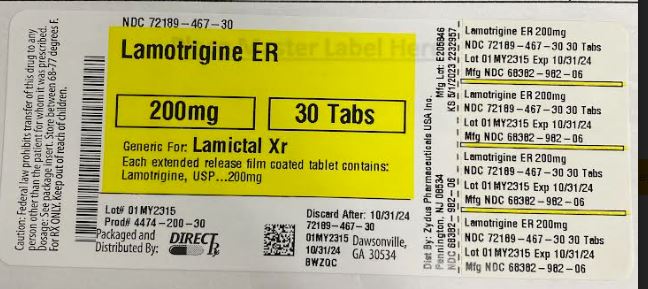 Pill image for Lamotrigine Er
