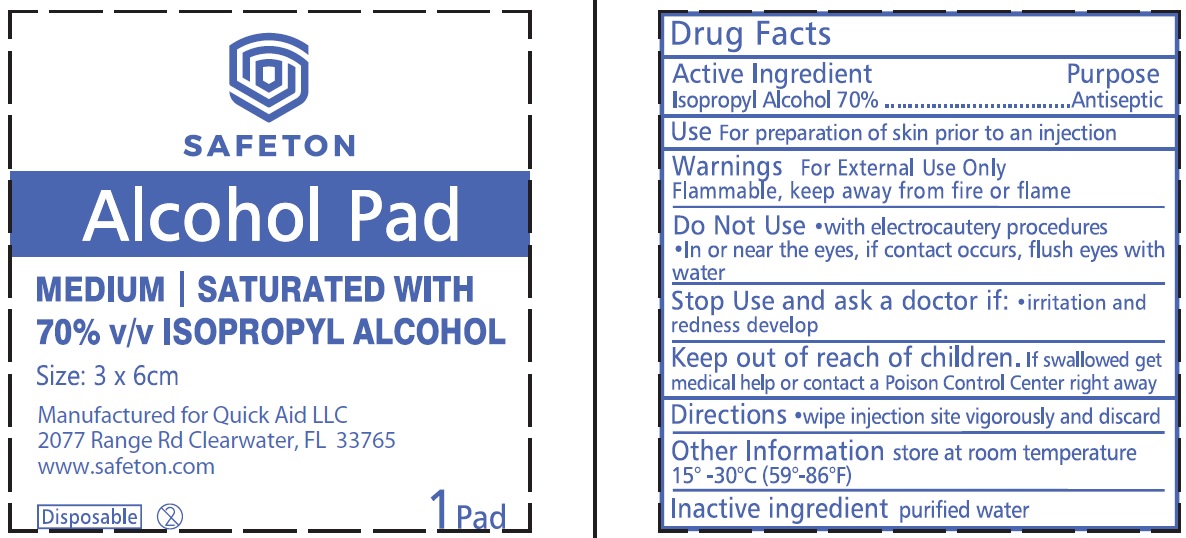 Pill image for Safeton Alcohol Pad 70% Isopropyl Alcohol