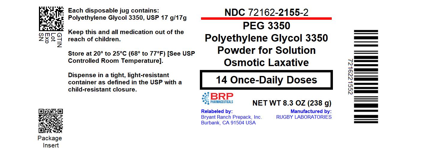 Pill image for Rugby Laboratories Peg 3350 Drug Facts