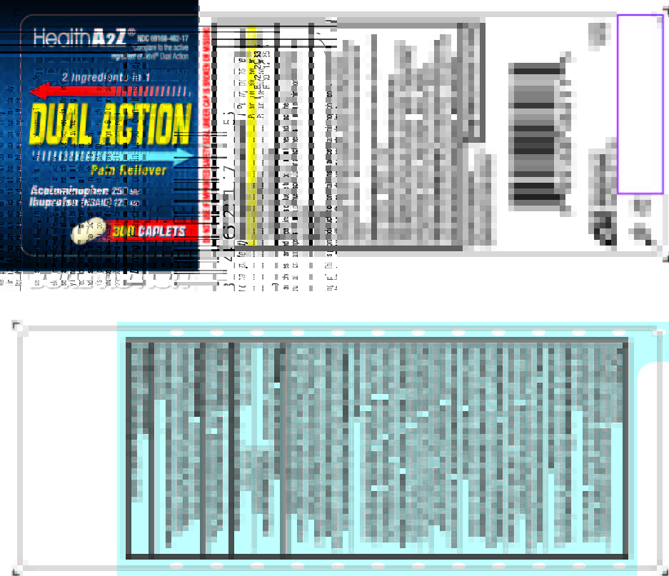 Pill image for 462 - Dual Action Pain Relief Acetaminophen And Ibuprofen