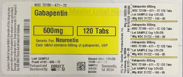 Pill image for Gabapentin