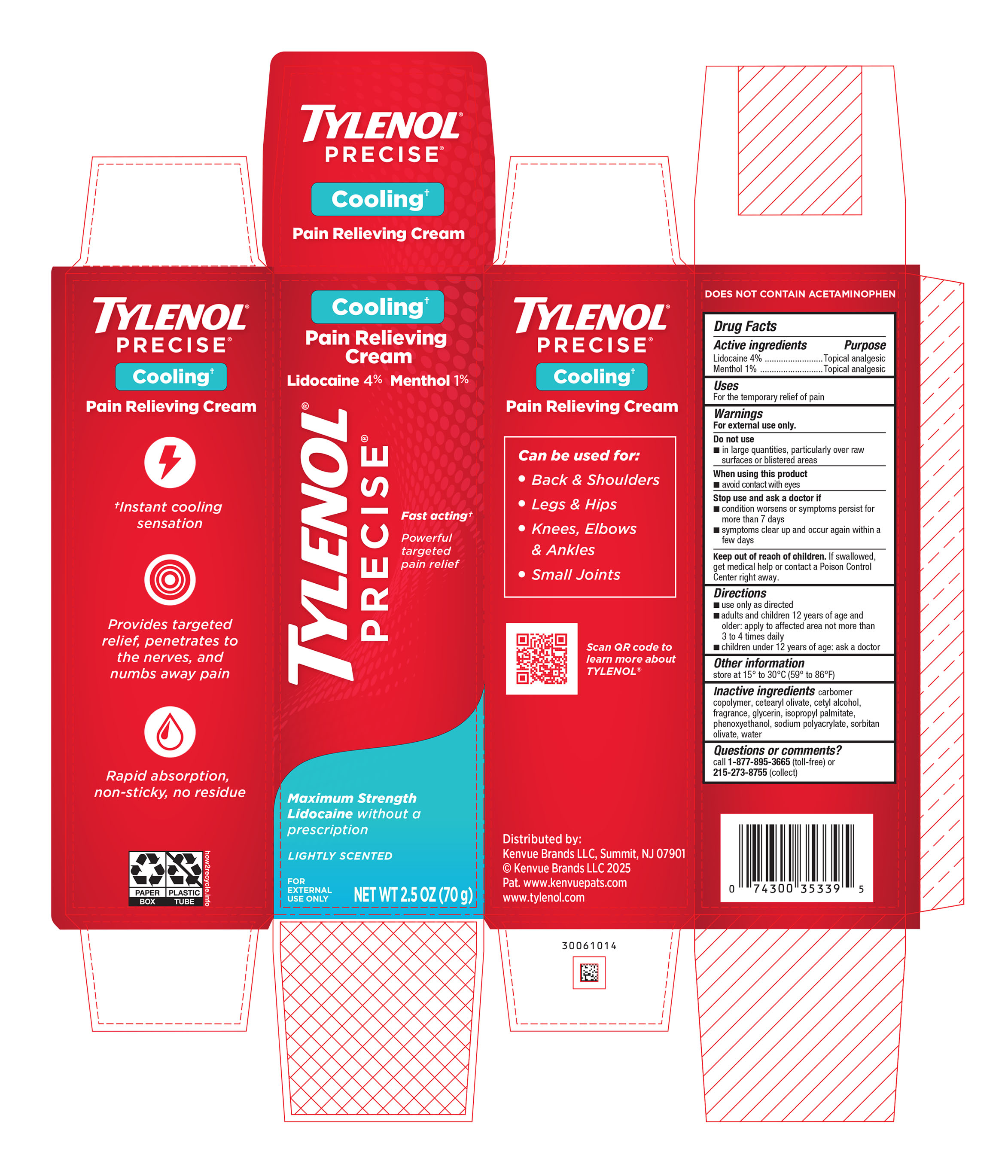 Pill image for Tylenol Precise Cooling Pain Relieving Cream