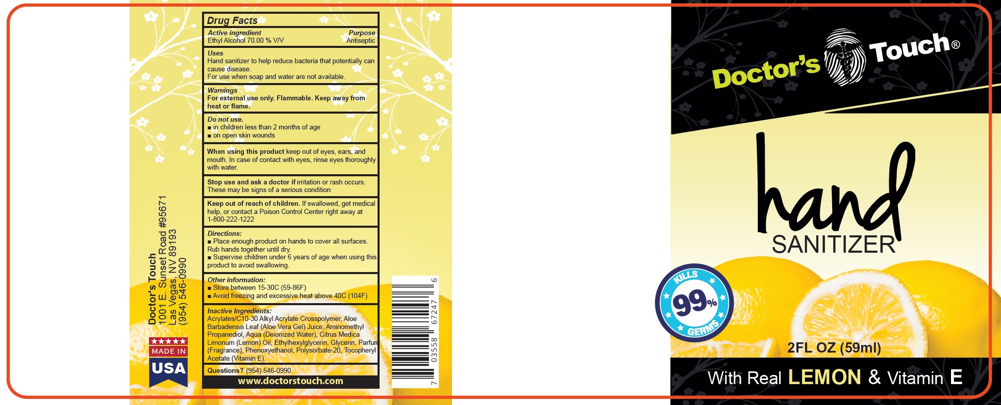 Pill image for Doctor's Touch Hand Sanitizer