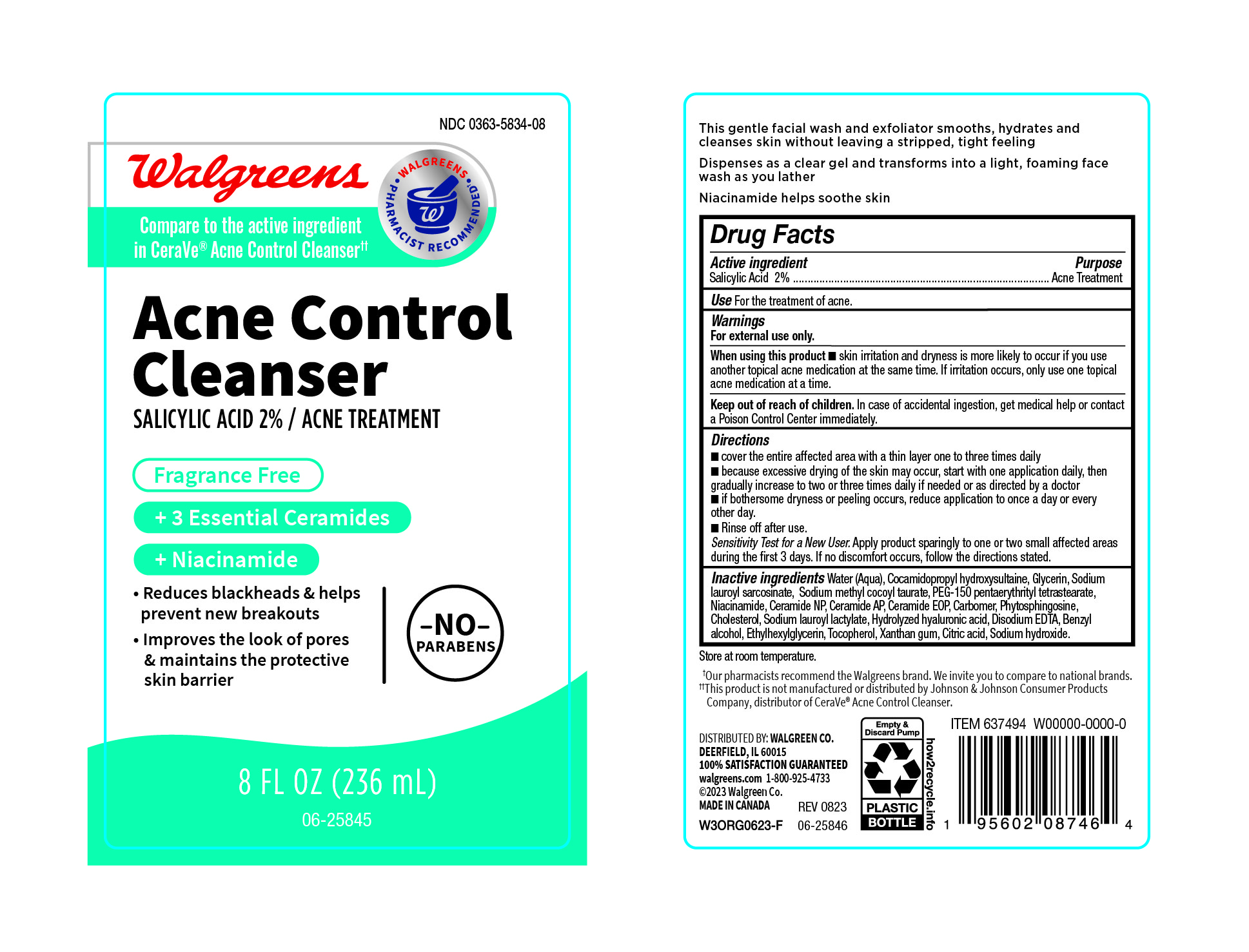 Pill image for acne control cleanser