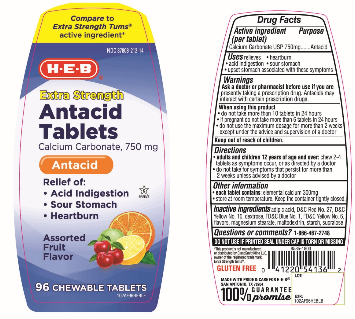 Pill image for Heb Extra Strength Antacid Calcium Carbonate Chewable Tablets