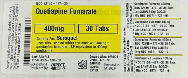 Pill image for Quetiapine Fumarate