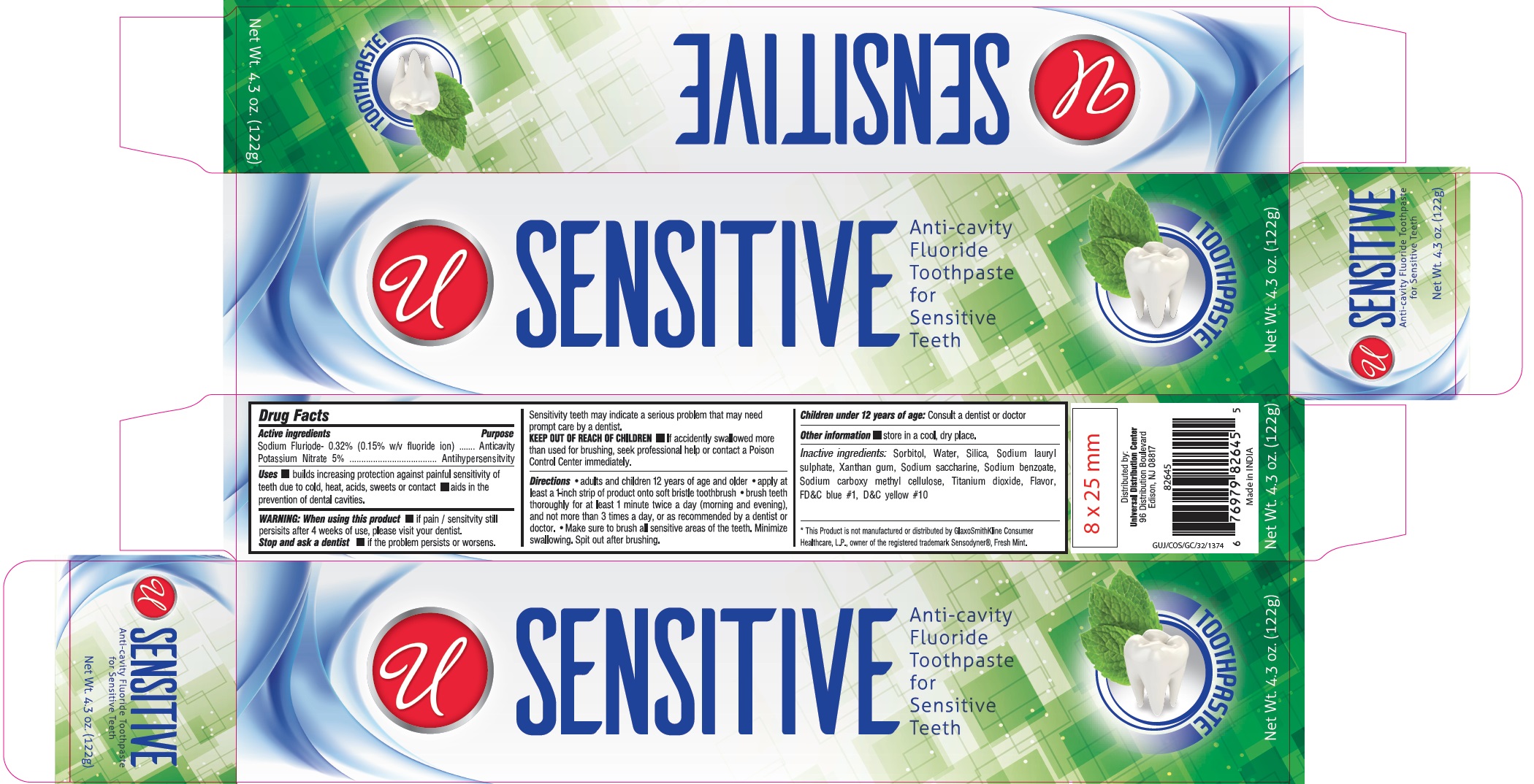 Pill image for Universal Sensitive Anti-cavity Fluoride Toothpaste