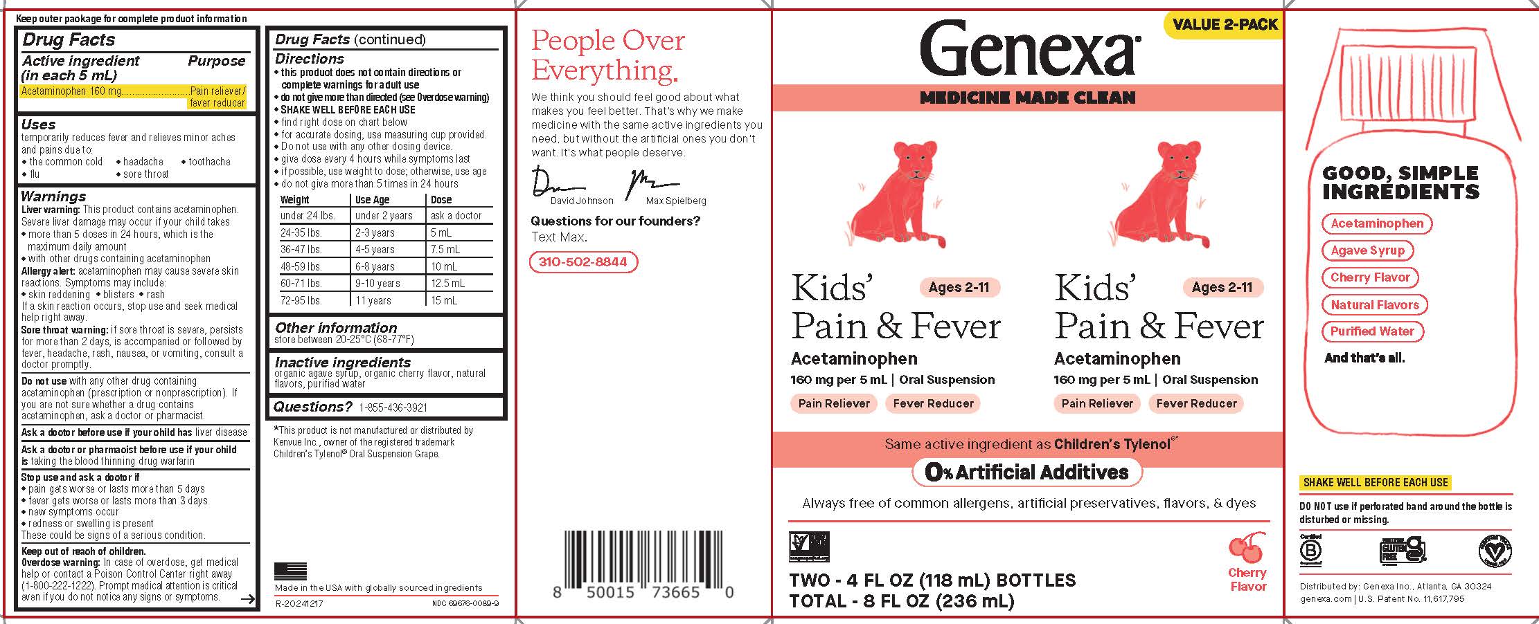 Pill image for kids' pain & fever organic cherry flavor (2 pack)