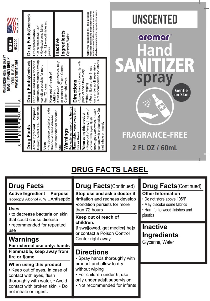 Pill image for Unscented Aromar Hand Sanitizer Spray