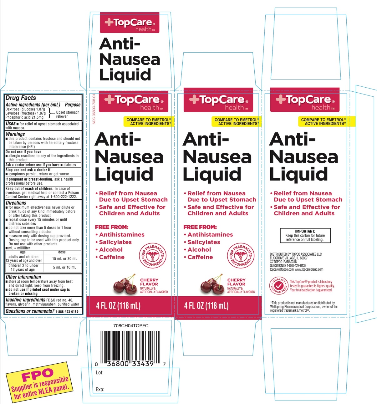 Pill image for Anti Nausea Liquid 4fl Oz (118ml) Cherry Flavor