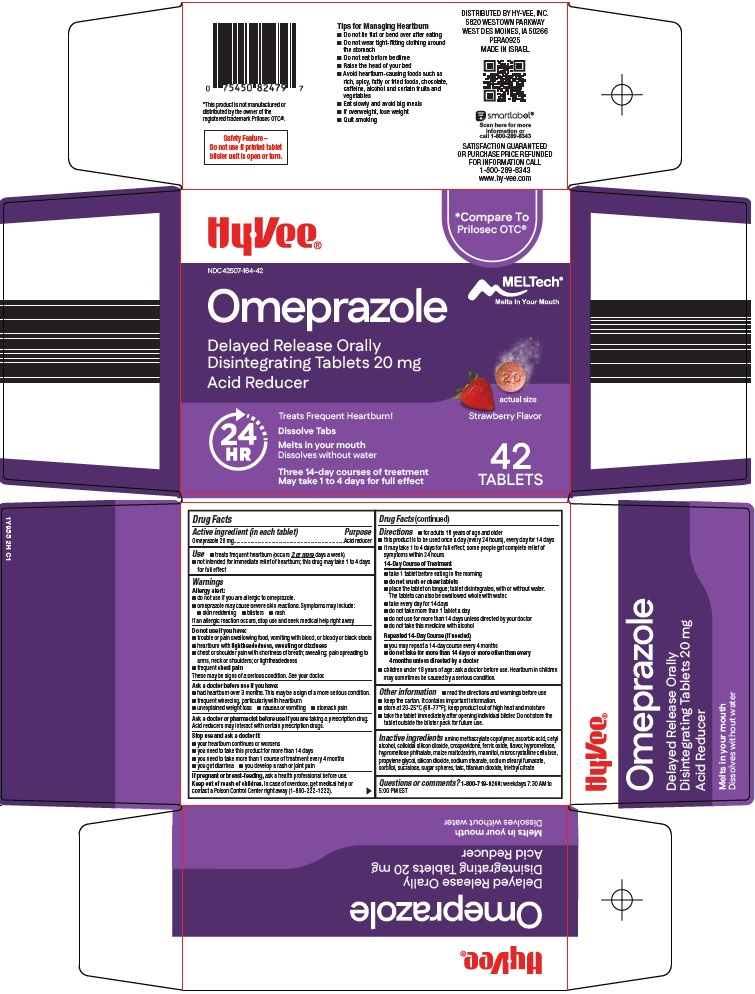 Pill image for Hy-vee, Inc. Omeprazole Drug Facts