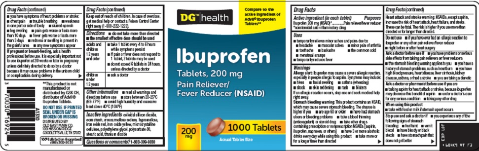 Pill image for Dolgencorp, Llc Ibuprofen Tablets 200 Mg Drug Facts