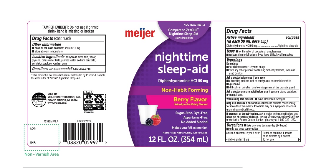 Pill image for Meijer Nighttime Sleep Aid Berry Flavor 12 Fl Oz (354 Ml)