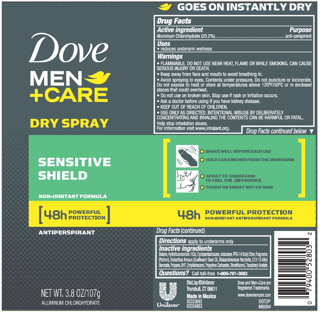 Pill image for Dove Men Plus Care Sensitive Shield Dry Spray Antiperspirant