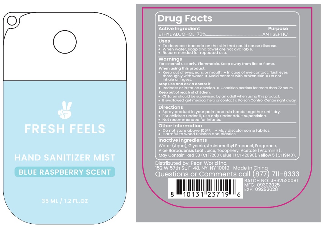 Pill image for Fresh Feels Hand Sanitizer Mist blue Raspberry Scent