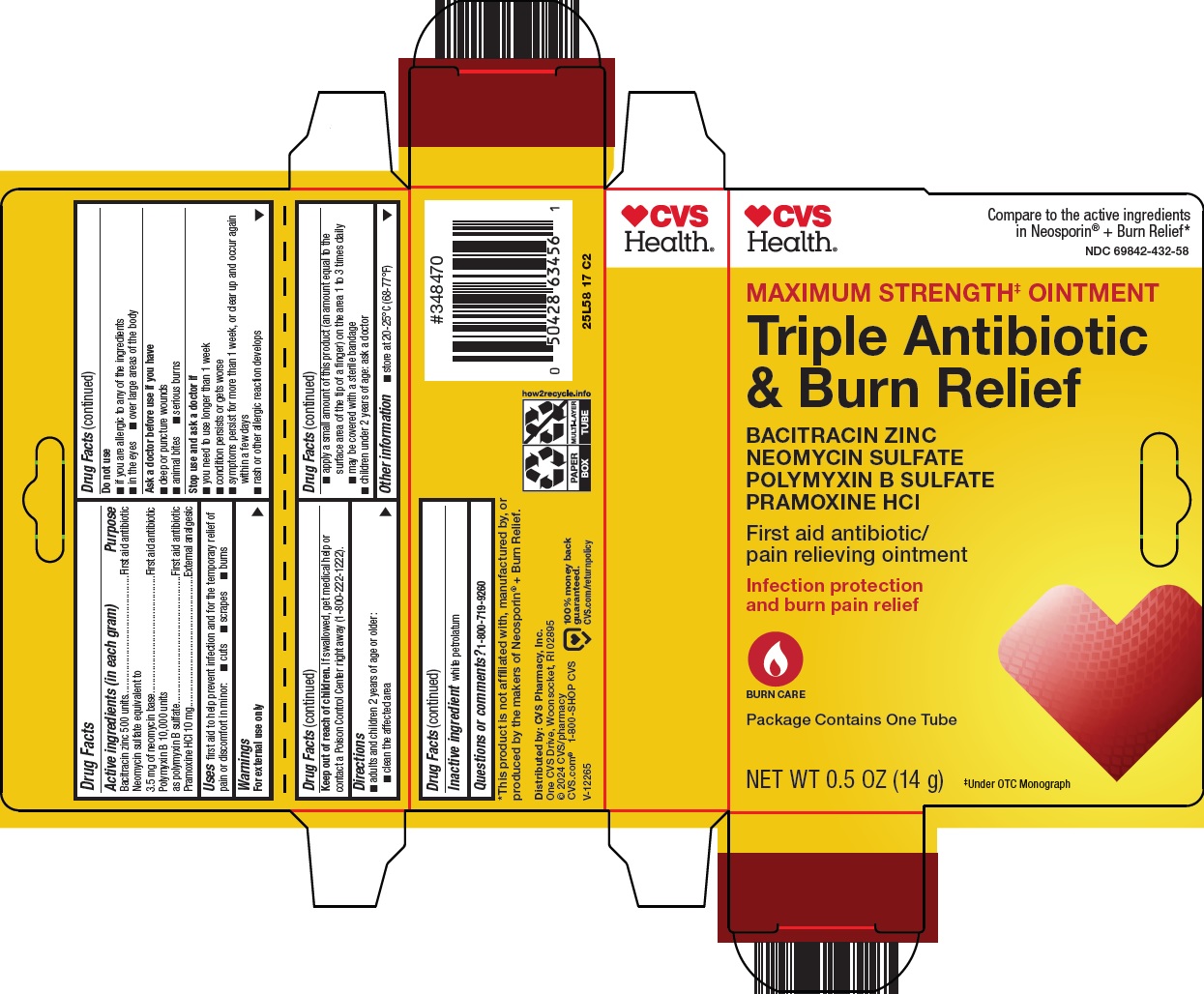 Pill image for Cvs Pharmacy, Inc. Triple Antibiotic & Burn Relief Drug Facts