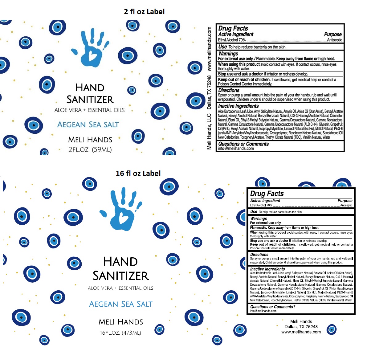 Pill image for Meli Hands Hand Sanitizer aegean Sea Salt