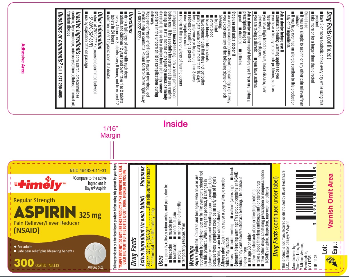 Pill image for aspirin 325 mg tablets