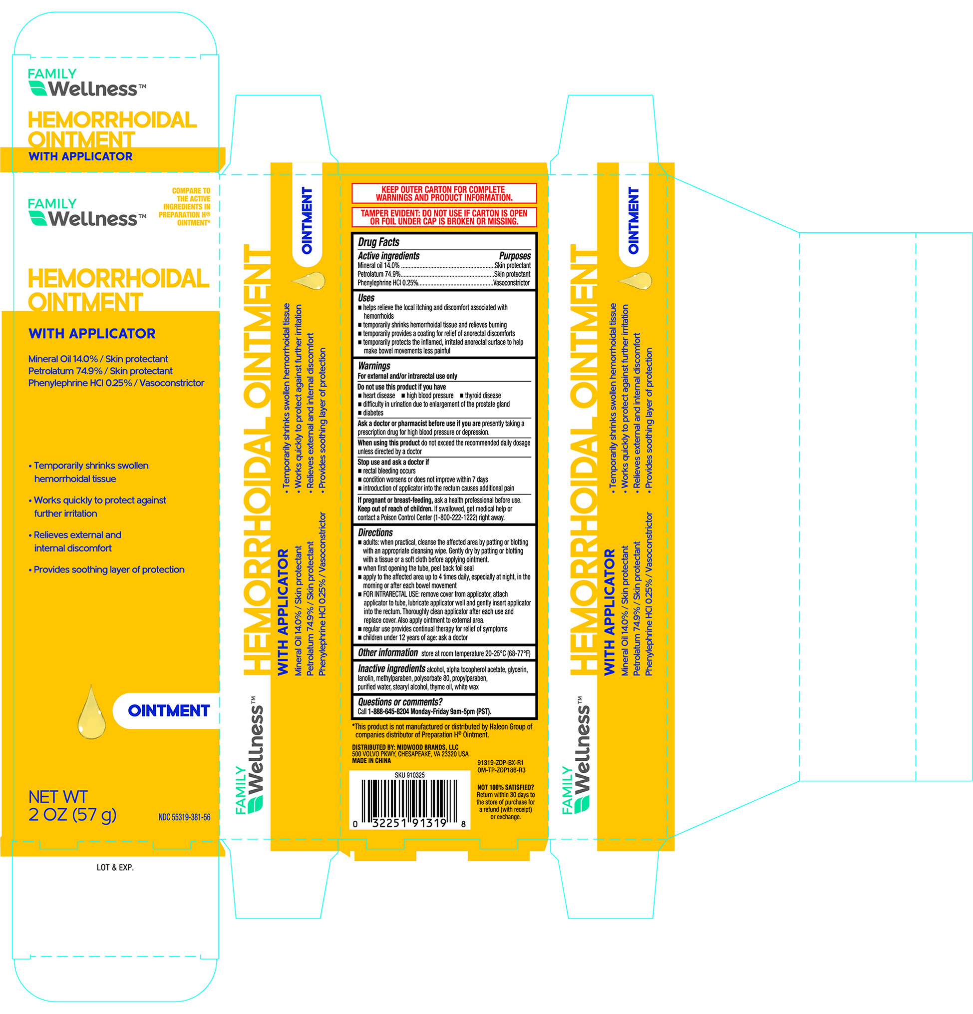 Pill image for Family Wellness Hemorrhoid Ointment 2oz 91319