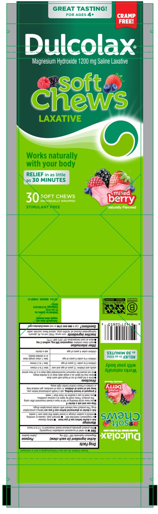 Pill image for Dulcolax Soft Chews Mixed Berry