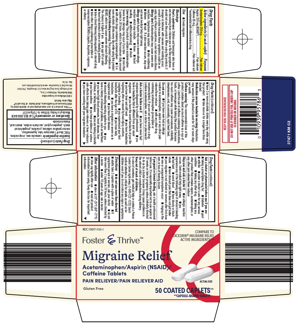 Pill image for Mckesson Migraine Relief Drug Facts