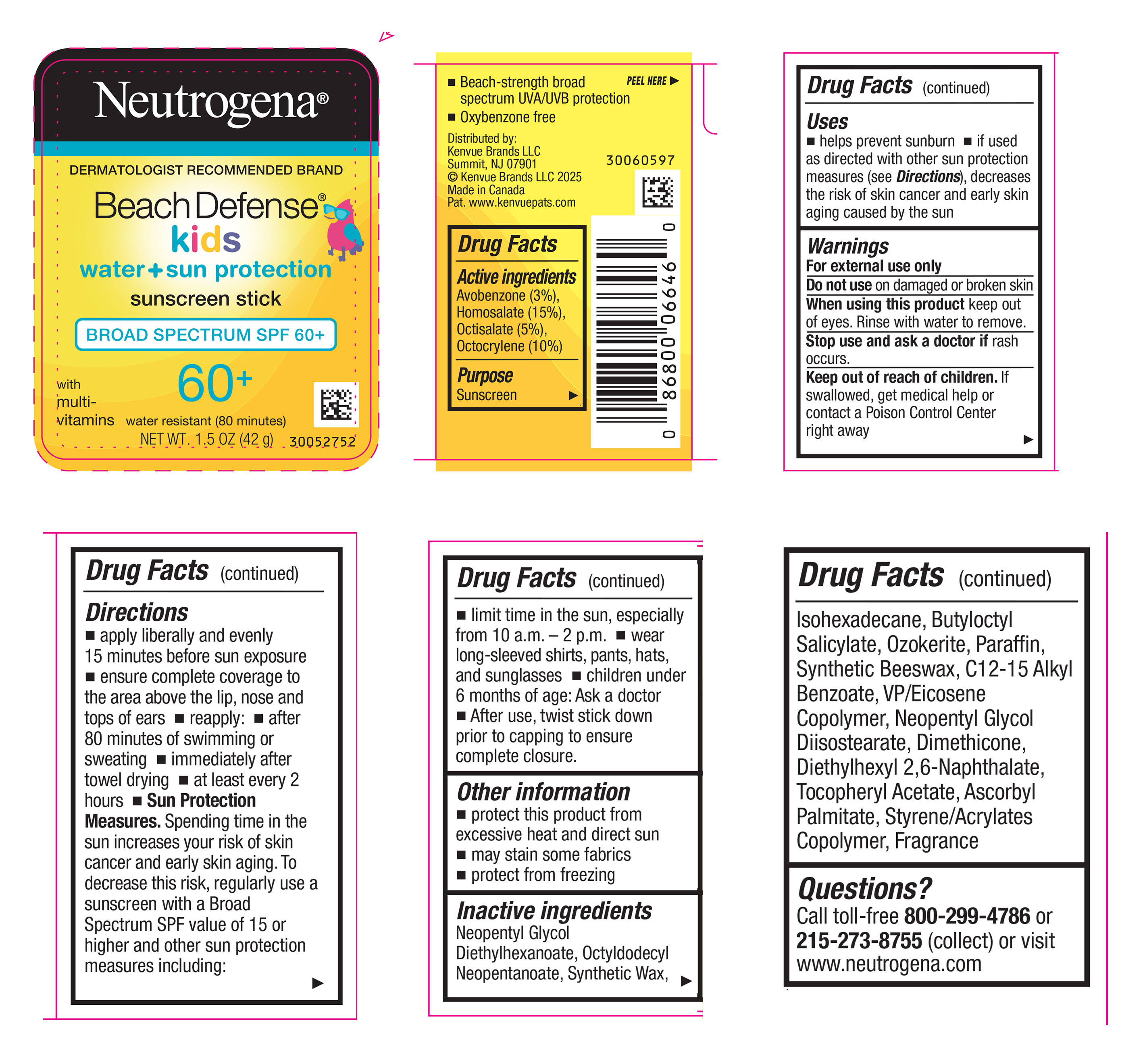 Pill image for Neutrogena Beach Defense Kids Sunscreen Stick Spf 60 Plus