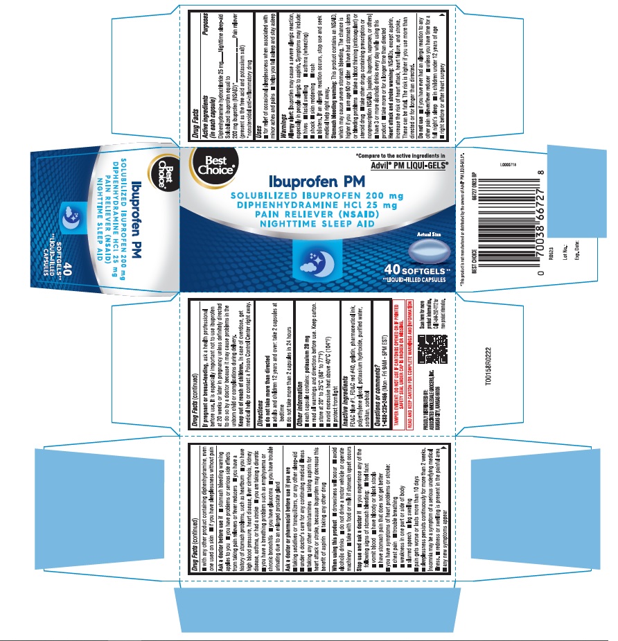 Pill image for Ibuprofen/diphenhydramine Hcl Capsules, 200 Mg/25 Mg (ibuprofen Pm)