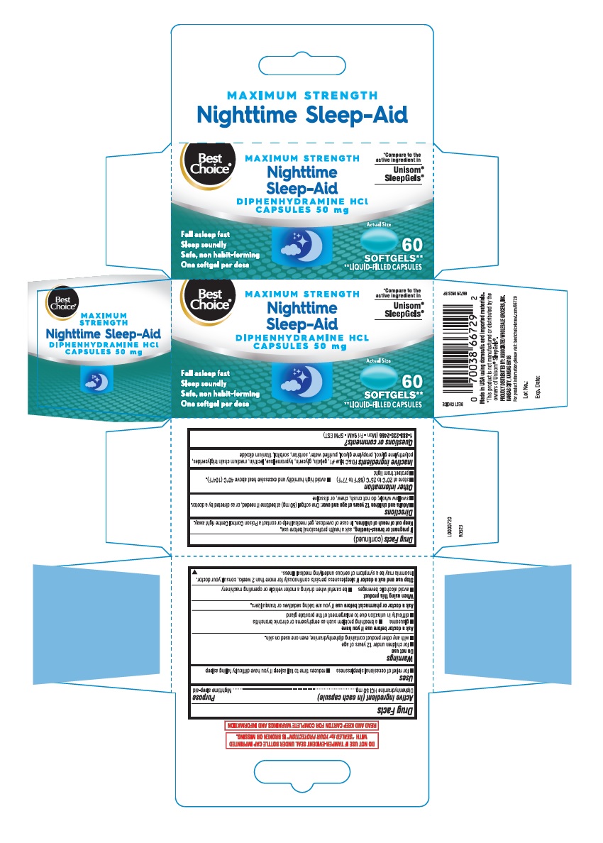 Pill image for Diphenhydramine Hcl 50mg