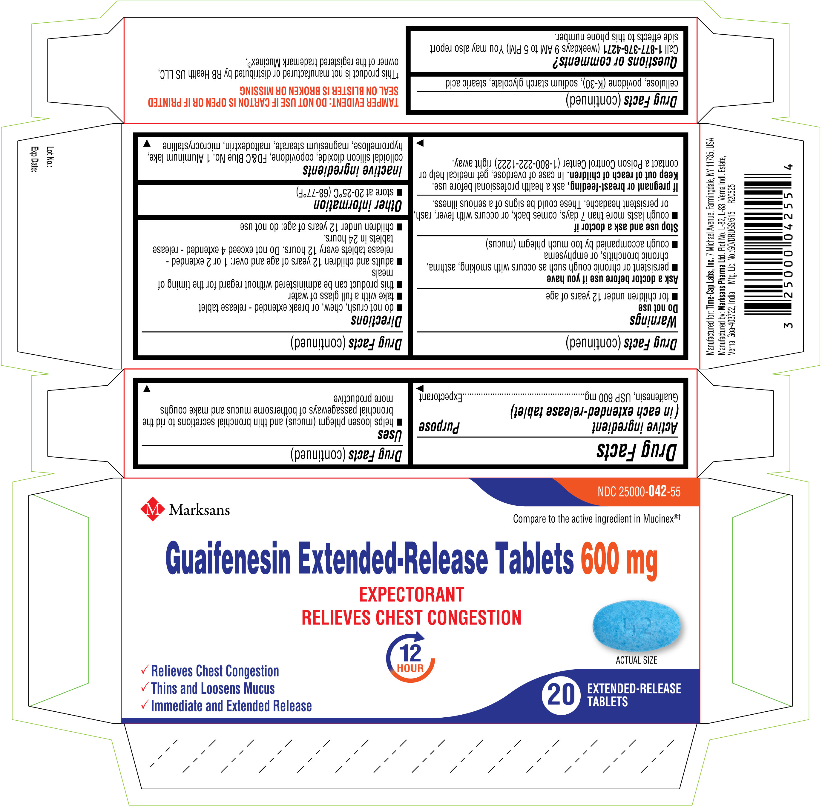 Pill image for Guaifenesin Extended-release Tablets 600 Mg And 1200 Mg