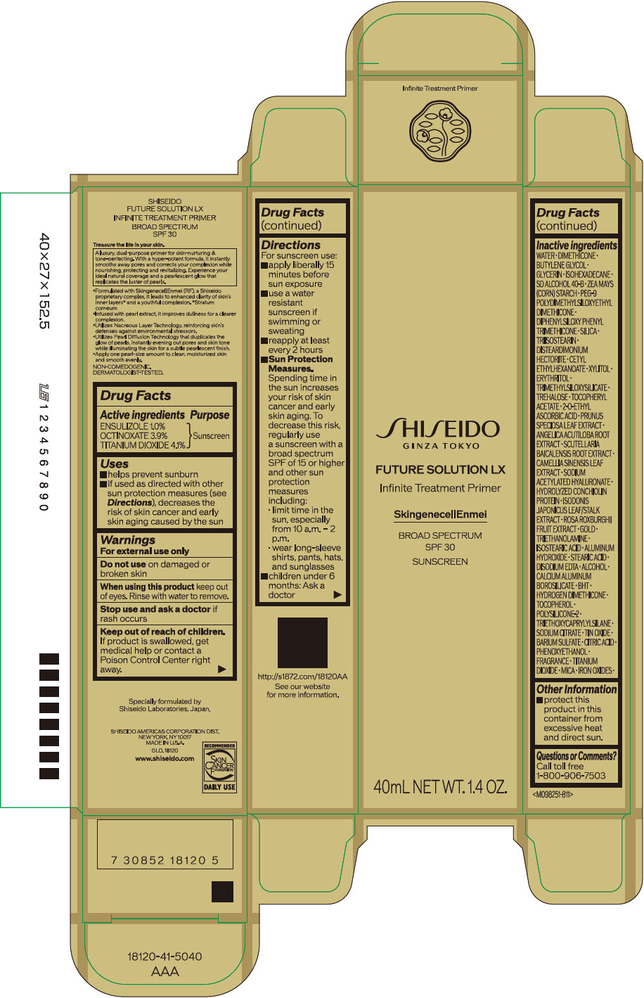 Pill image for Shiseido Future Solution Lx Infinite Treatment Primer