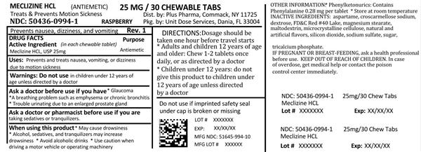 Pill image for Meclizine Hcl 25 Mg Chewable Tablets