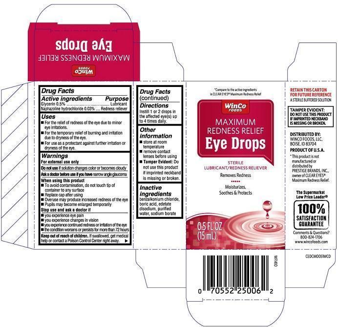 Pill image for Winco Maximum Redness Relief Eye Drops (pld)