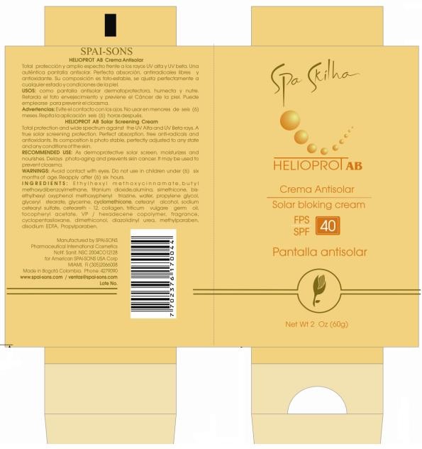 Pill image for Spa Skilha Helioprot Ab Spf 40