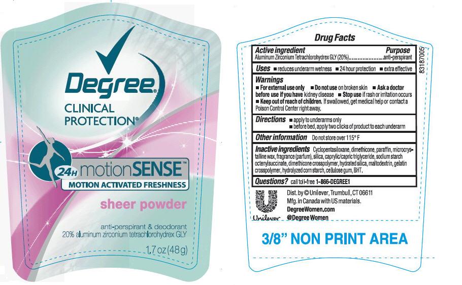 Pill image for Degree Clinical Protection Motion Sense Sheer Powder Antiperspirant Deodorant