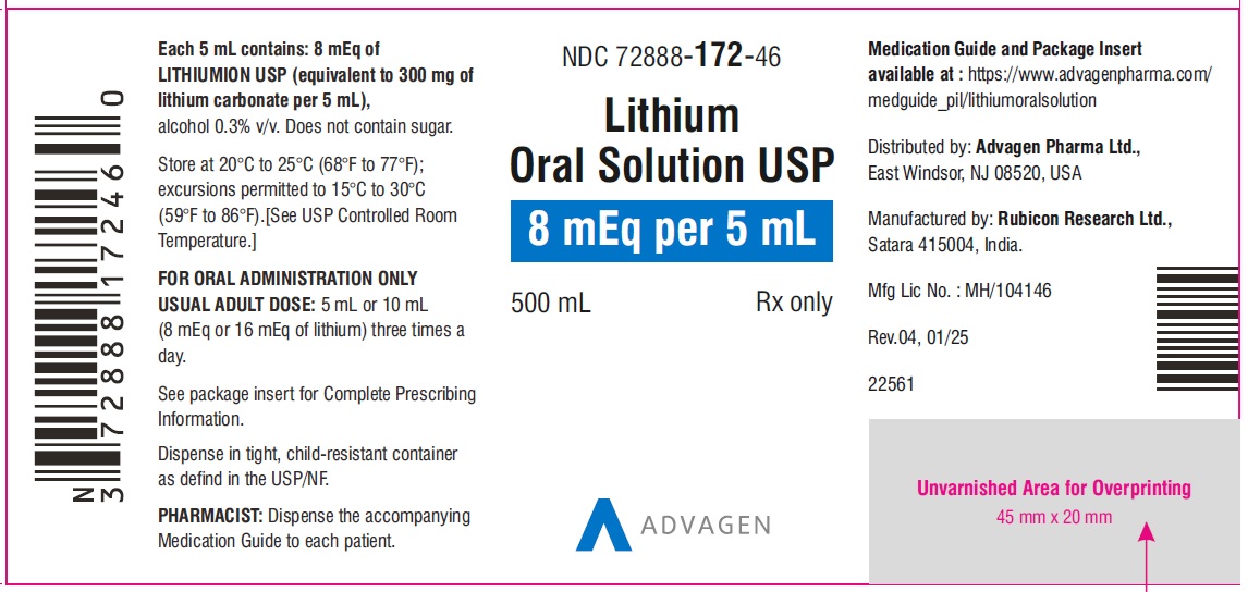 Pill image for These Highlights Do Not Include All The Information Needed To Use Lithium Oral Solution Safely And Effectively. See Full Prescribing Information For Lithium Oral Solution.